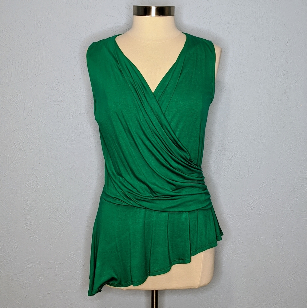 Gibson and Latimer Faux Wrap Sleeveless Blouse